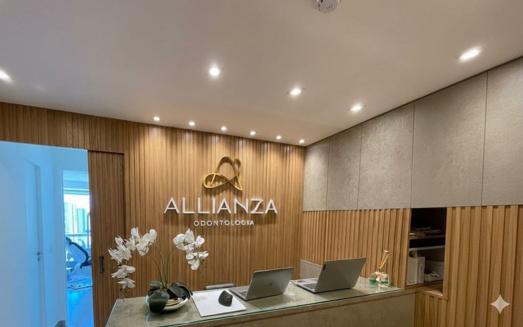 Recepção da clínica Allianza Odontologia